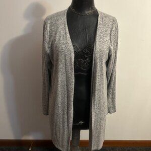 Liv & Piper Gray heather knit open cardigan, size L
